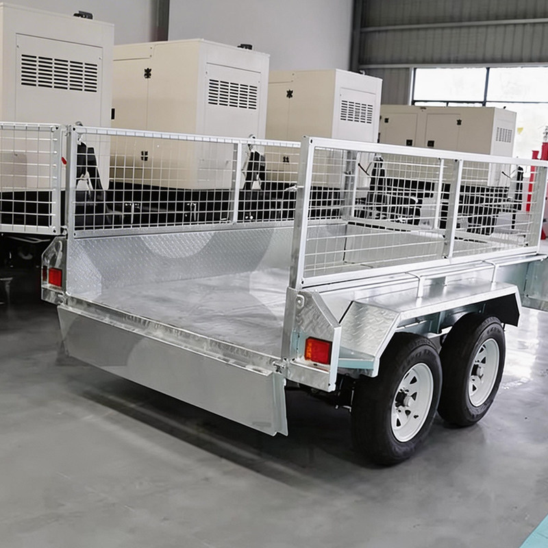 Remolque hidráulico galvanizado para volcar plantas agrícolas en tándem