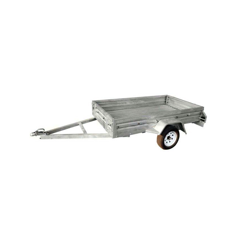 Remolque de coche de aluminio con rueda galvanizada con placa de acabado de caja de acero