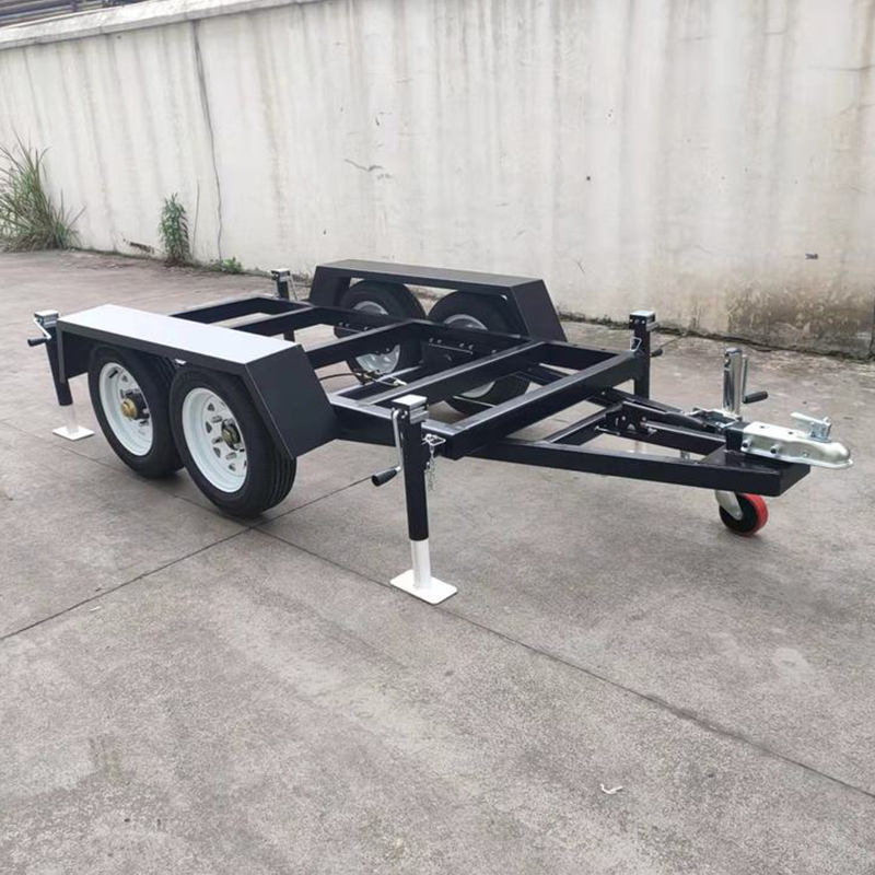 Minirremolque excavador galvanizado para equipos de construcción y paisajismo