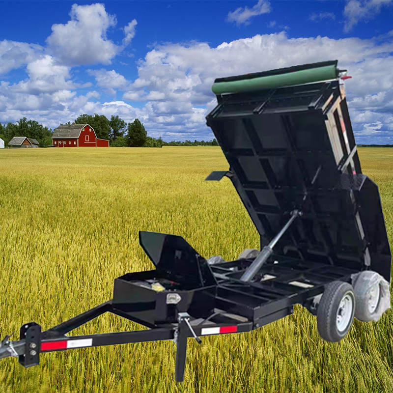 Remolque volquete agrícola con volquete hidráulico para tractores agrícolas