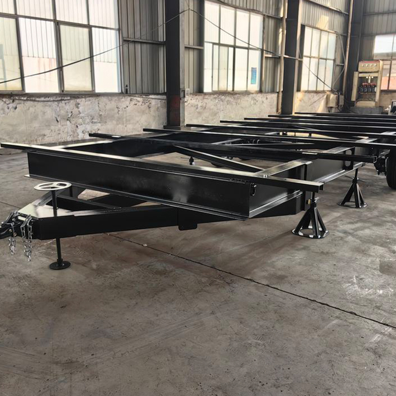 Semirremolque contenedor de plataforma resistente de 3 ejes