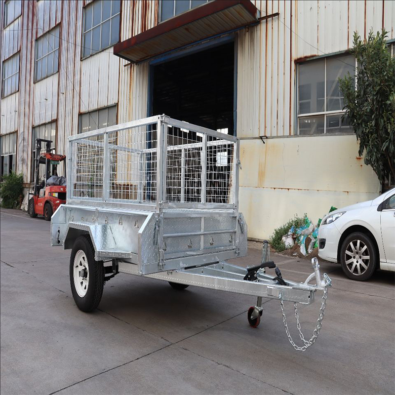 Remolque de jaula LED de doble eje galvanizado