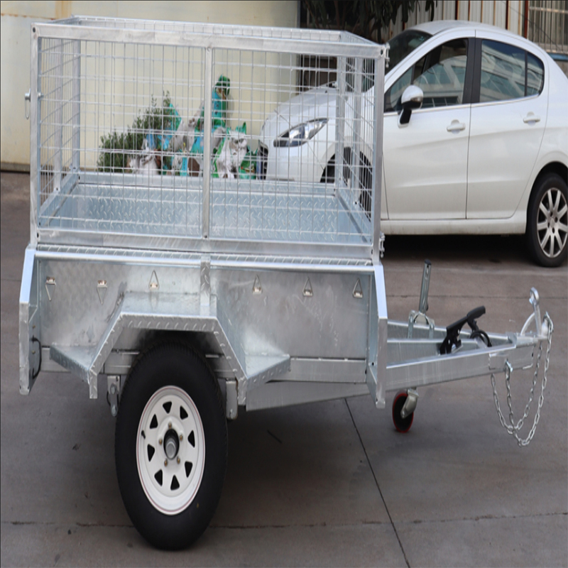 Remolque de jaula LED de doble eje galvanizado