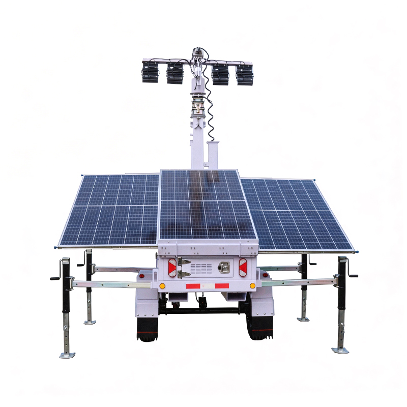 Torre de luz solar contra inundaciones LED alimentada por energía de litio