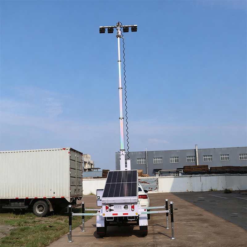 Torre de luz solar contra inundaciones LED alimentada por energía de litio