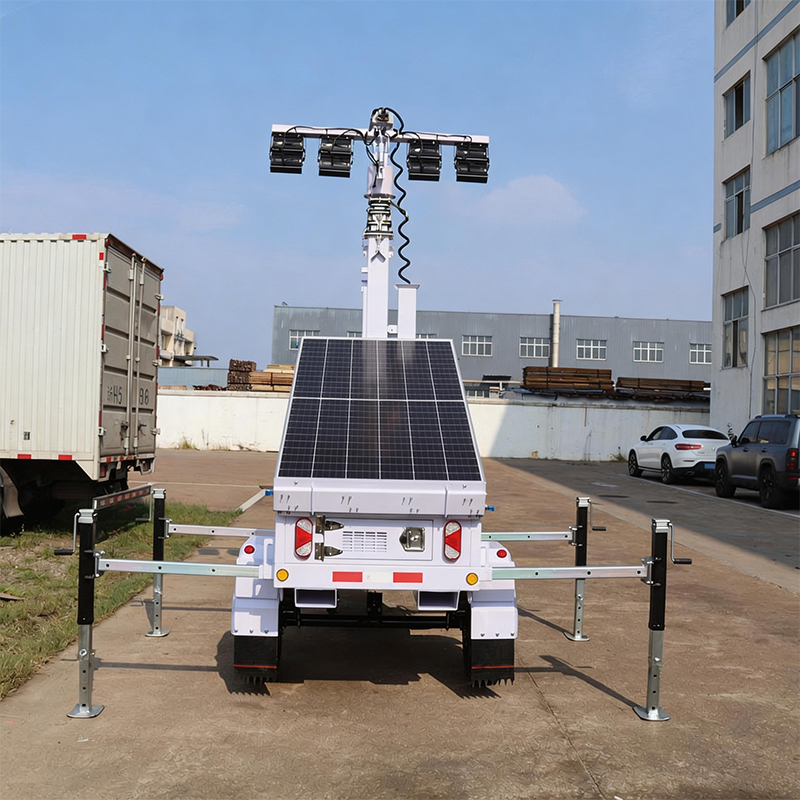 Torre de luz solar contra inundaciones LED alimentada por energía de litio