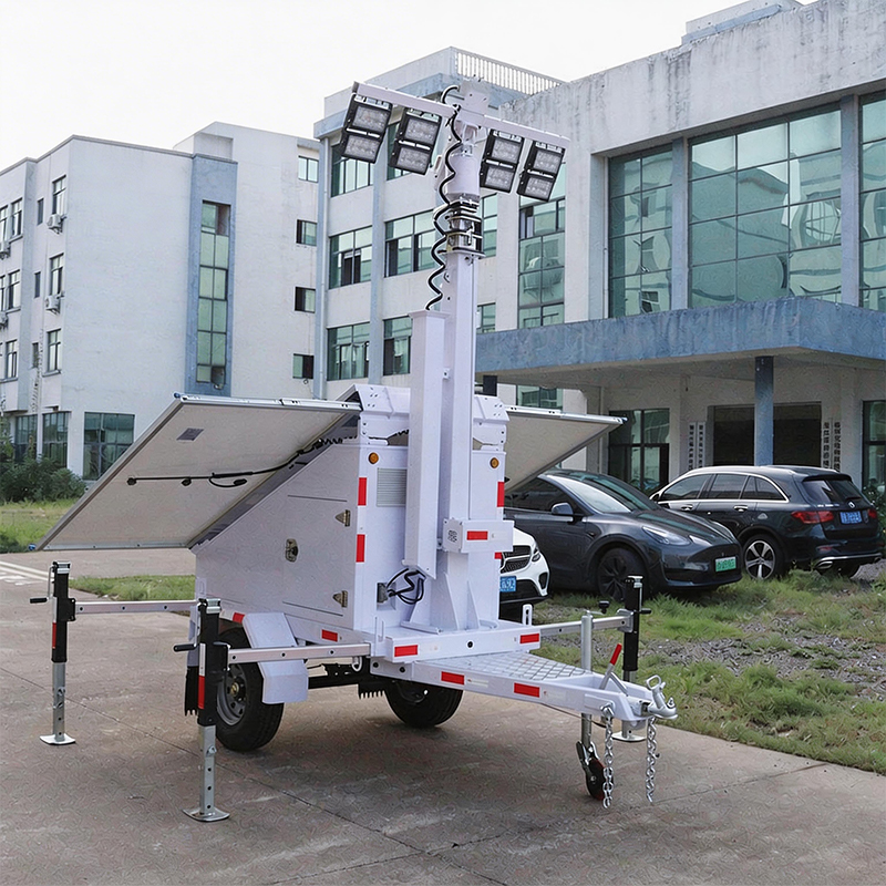 Torre de iluminación solar de emergencia para exteriores